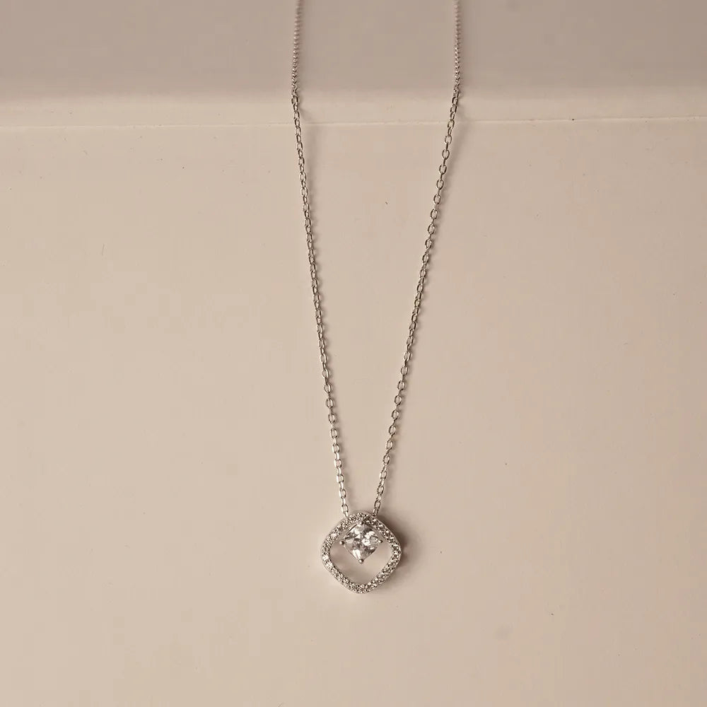 Cushion Diamond Necklace