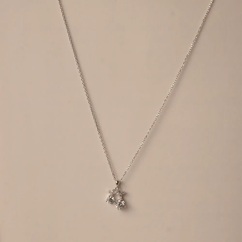 Double Diamond Infinity Necklace