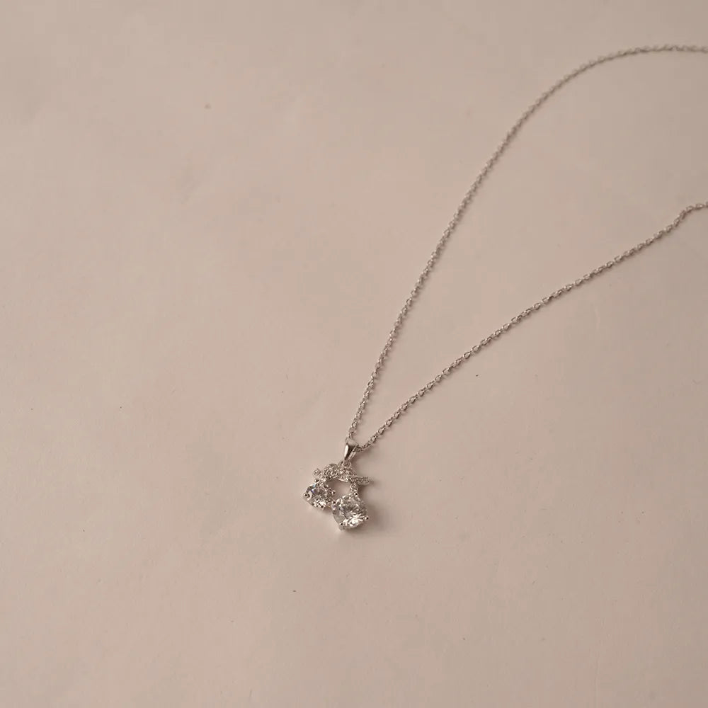 Double Diamond Infinity Necklace