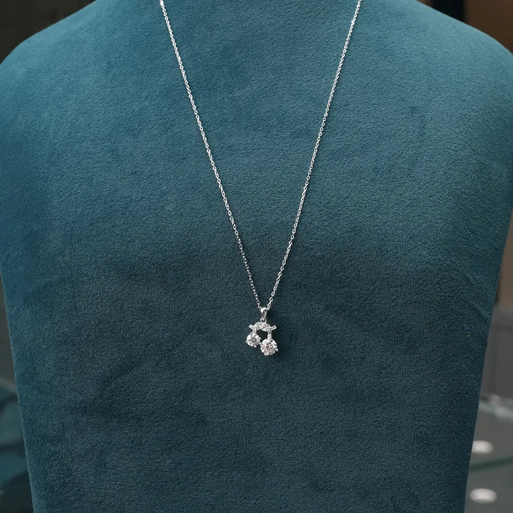 Double Diamond Infinity Necklace