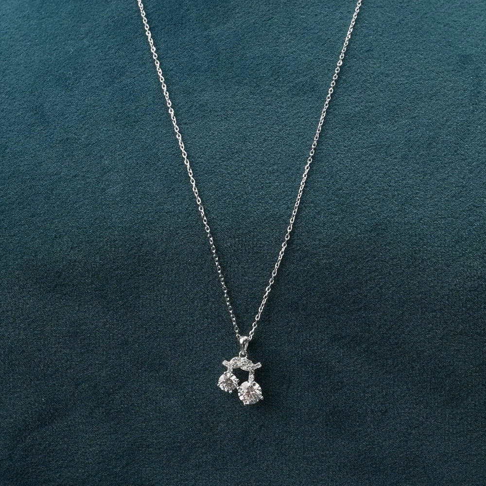 Double Diamond Infinity Necklace
