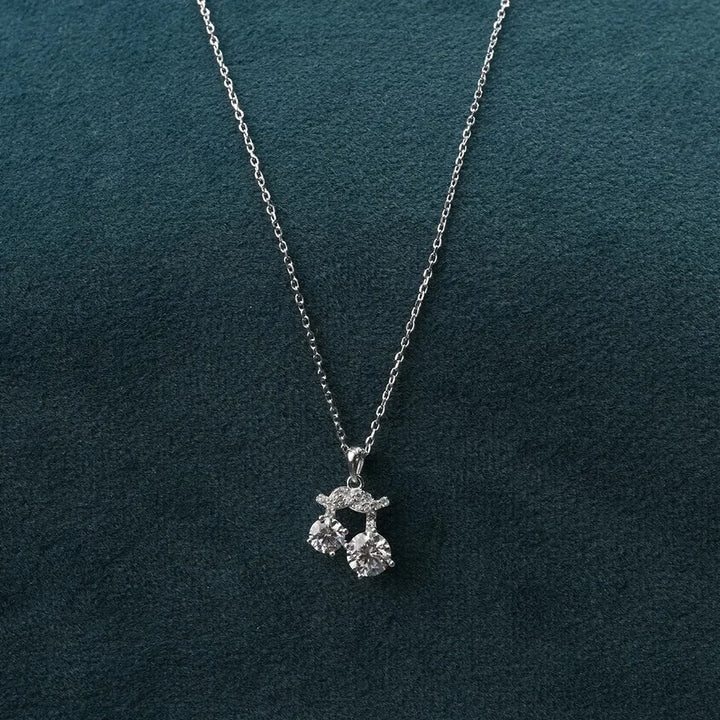 Double Diamond Infinity Necklace