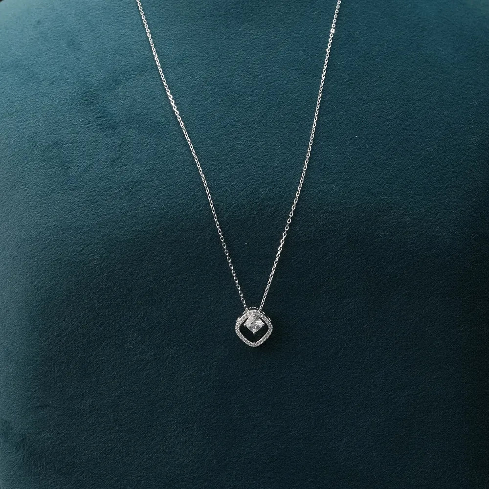 Cushion Diamond Necklace