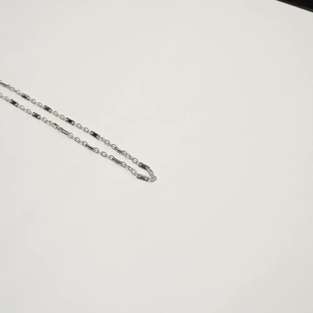 Solid silver chain with Lobster Clasp Closure