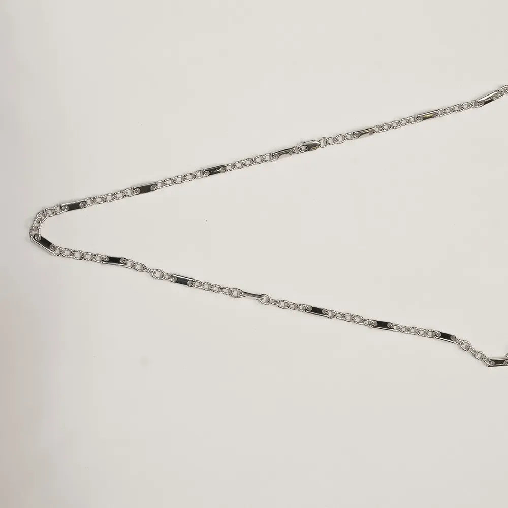 Solid silver chain with Lobster Clasp Closure