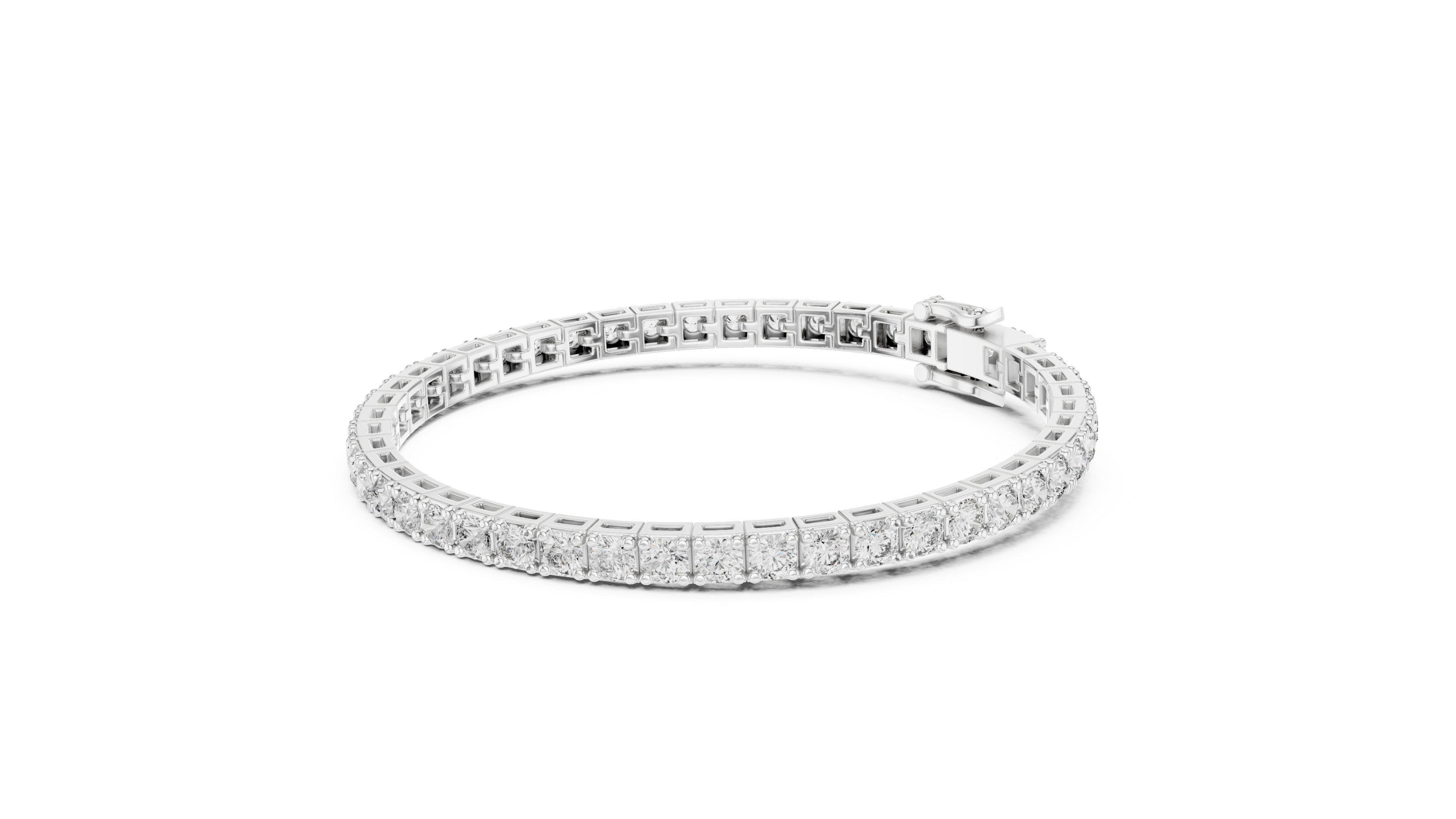The Infinite Sparkle: Sterling Silver & Lab-Grown Diamond Bracelet