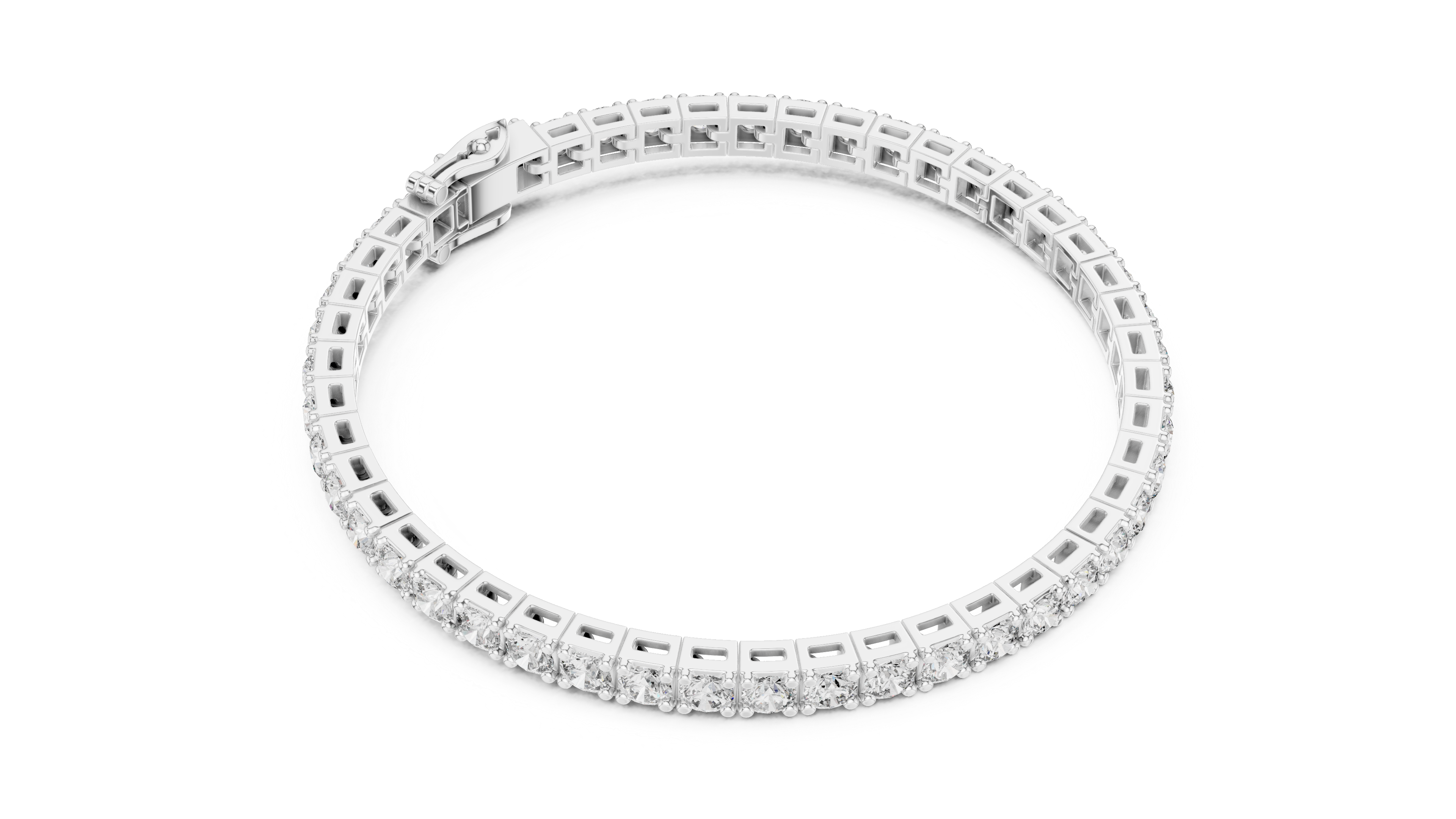 The Infinite Sparkle: Sterling Silver & Lab-Grown Diamond Bracelet