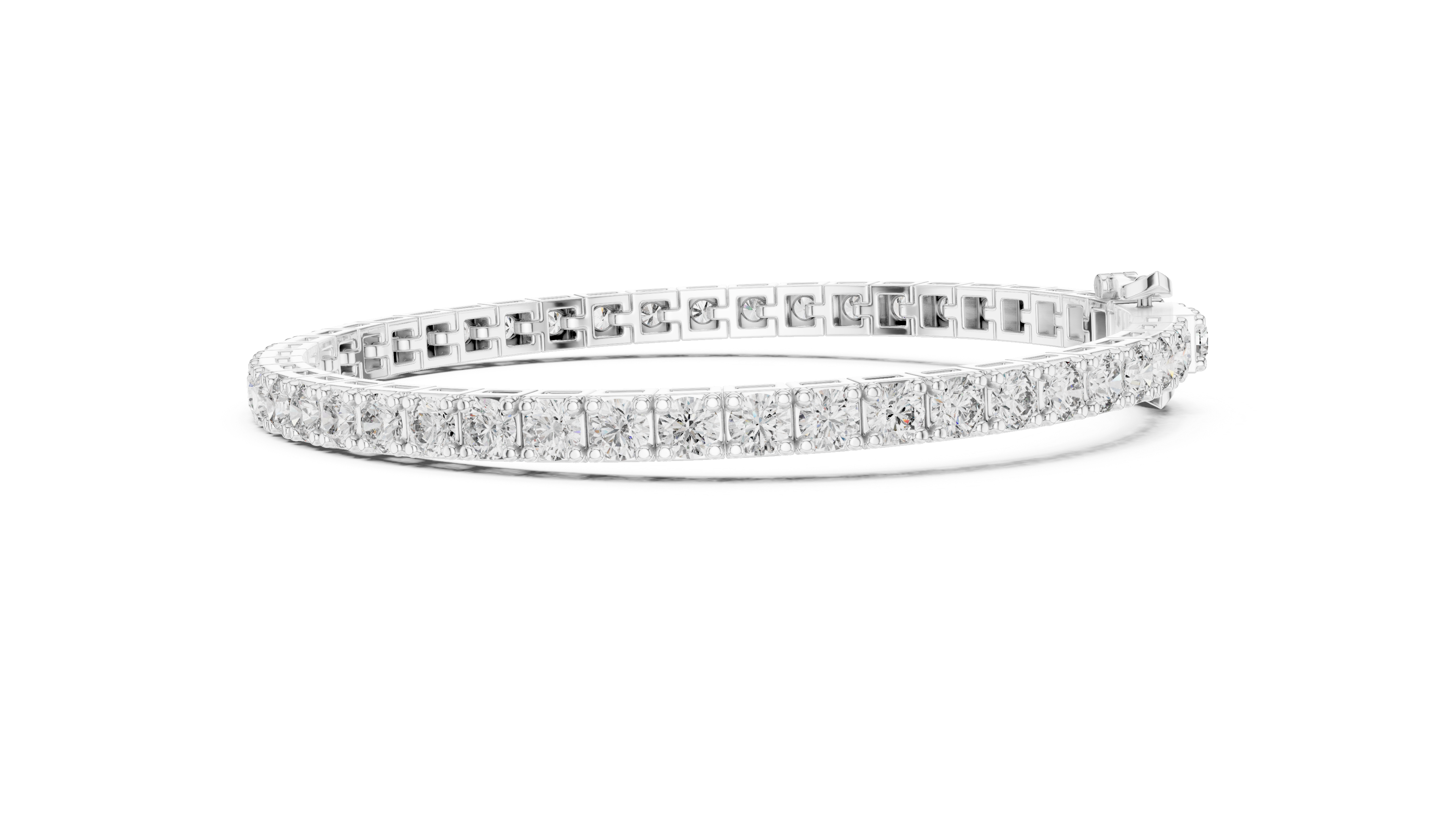 The Infinite Sparkle: Sterling Silver & Lab-Grown Diamond Bracelet
