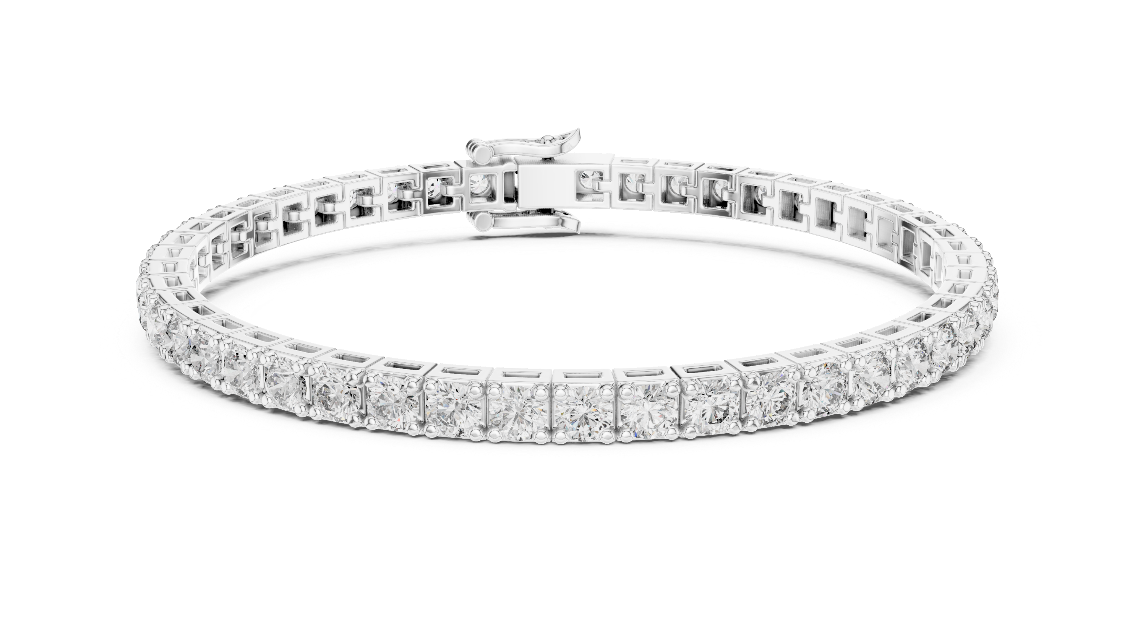 The Infinite Sparkle: Sterling Silver & Lab-Grown Diamond Bracelet