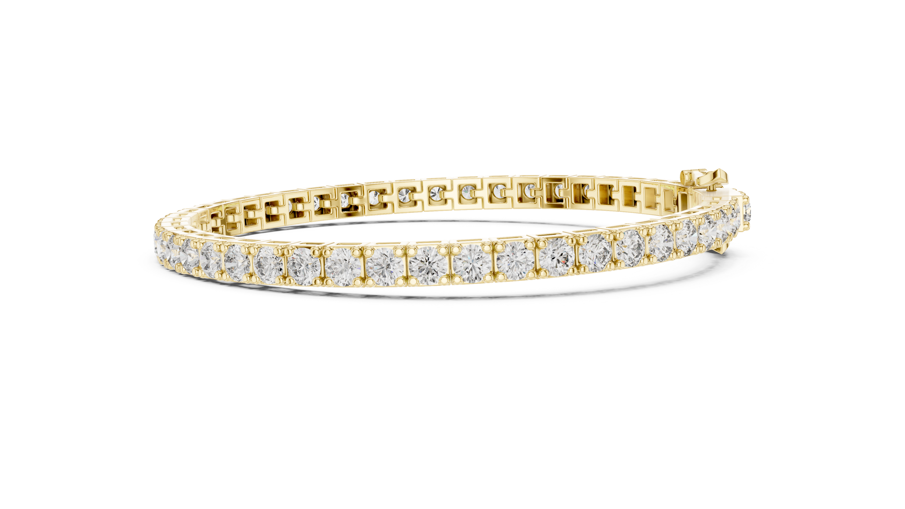 Sustainable Luxury: Round Brilliant Cut Lab-Diamond Silver Tennis Bracelet