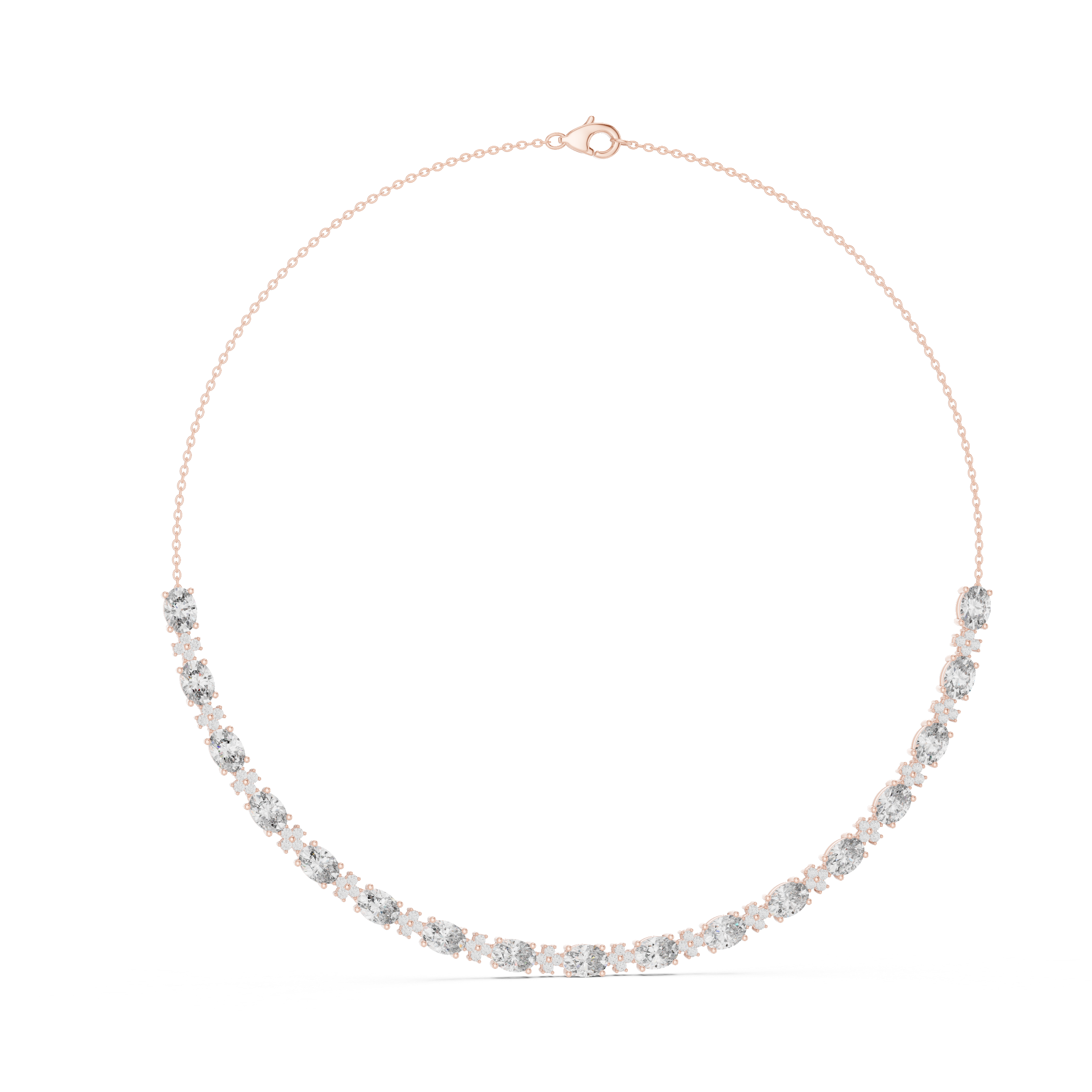 Classic Lab-Grown Diamond Elegant & Classic Tennis Necklace in Sterling Silver