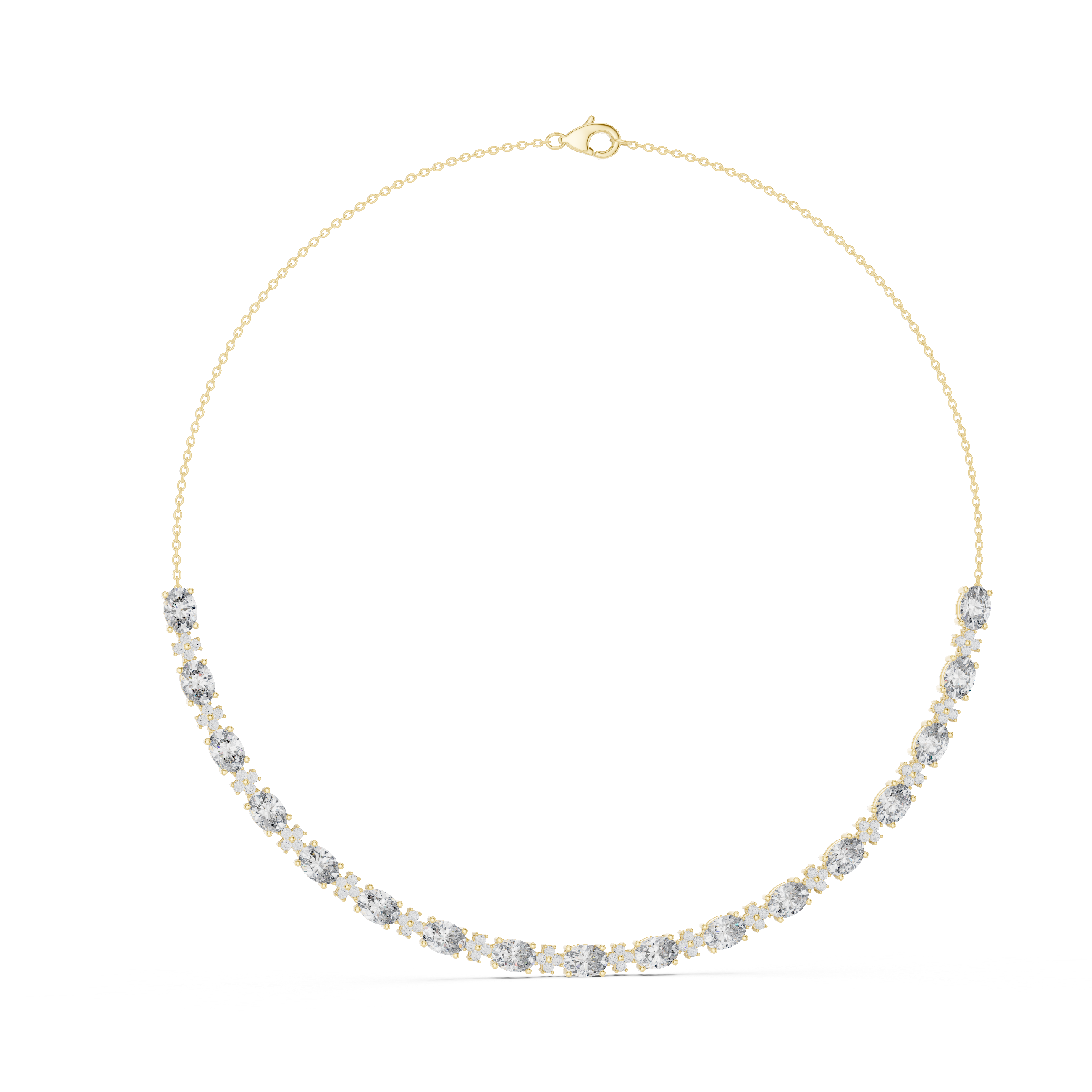 Classic Lab-Grown Diamond Elegant & Classic Tennis Necklace in Sterling Silver
