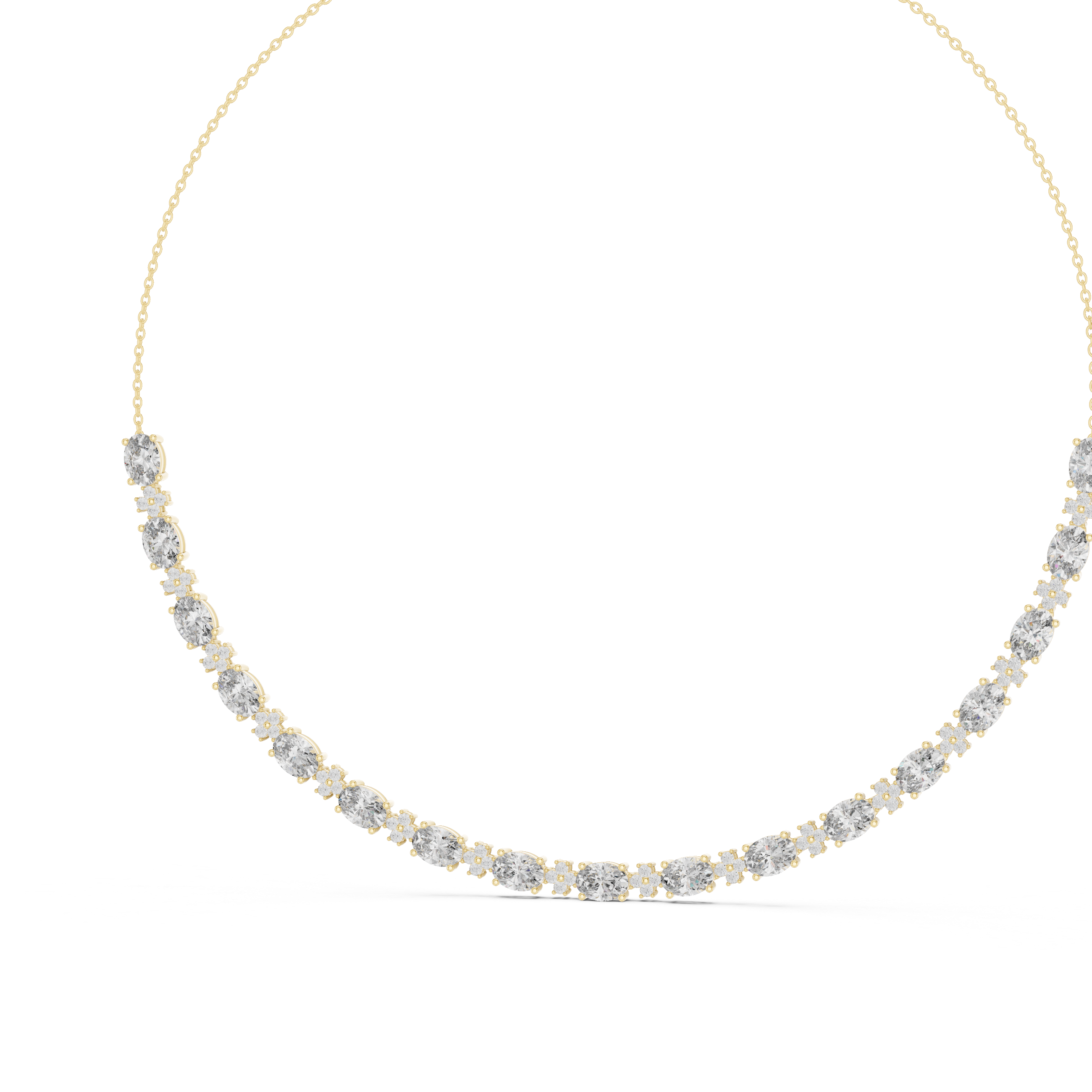 Classic Lab-Grown Diamond Elegant & Classic Tennis Necklace in Sterling Silver