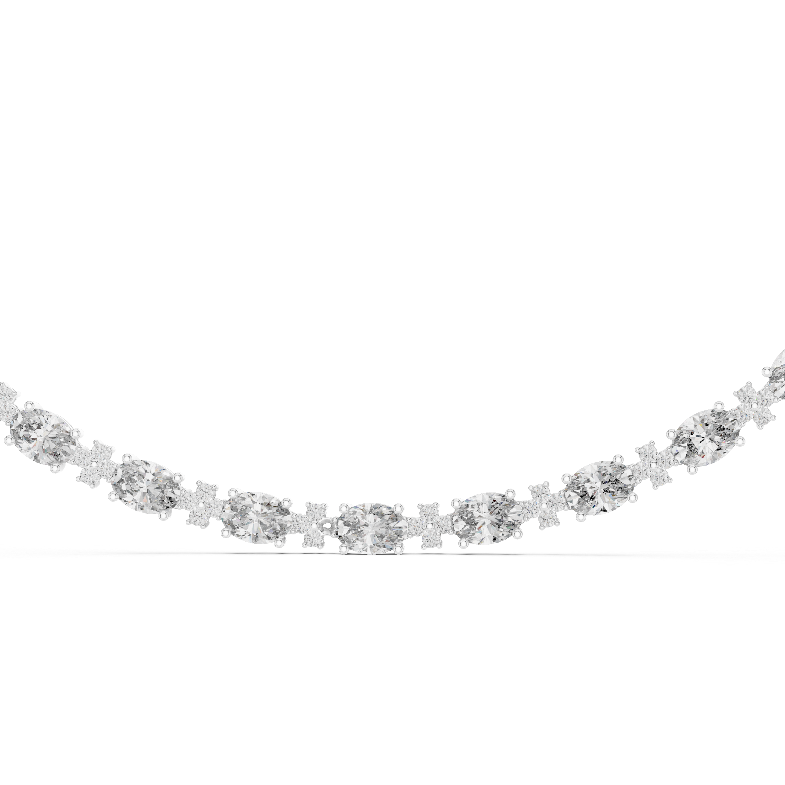 Classic Lab-Grown Diamond Elegant & Classic Tennis Necklace in Sterling Silver