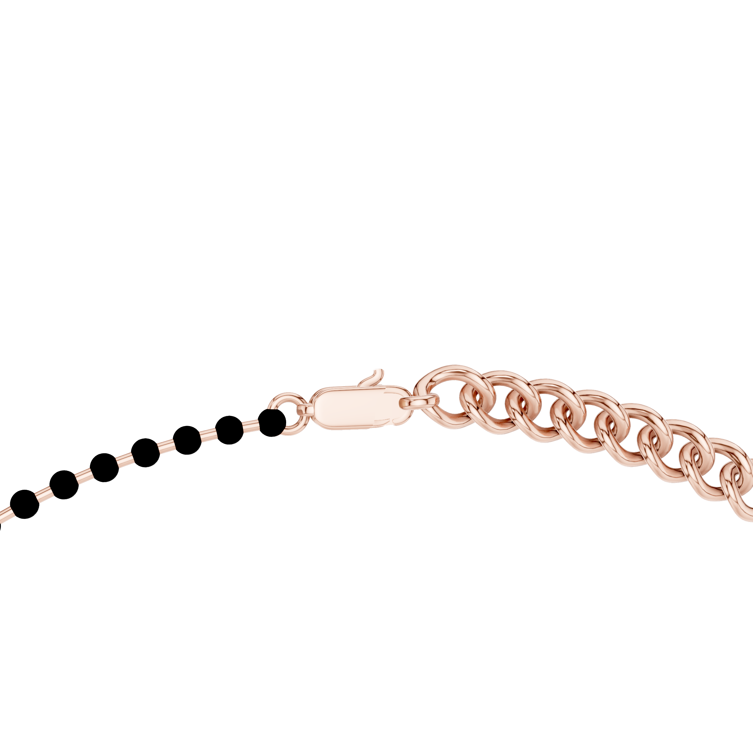 Silver & Lab-Grown Diamond Mangalsutra Necklace with Dainty Charms