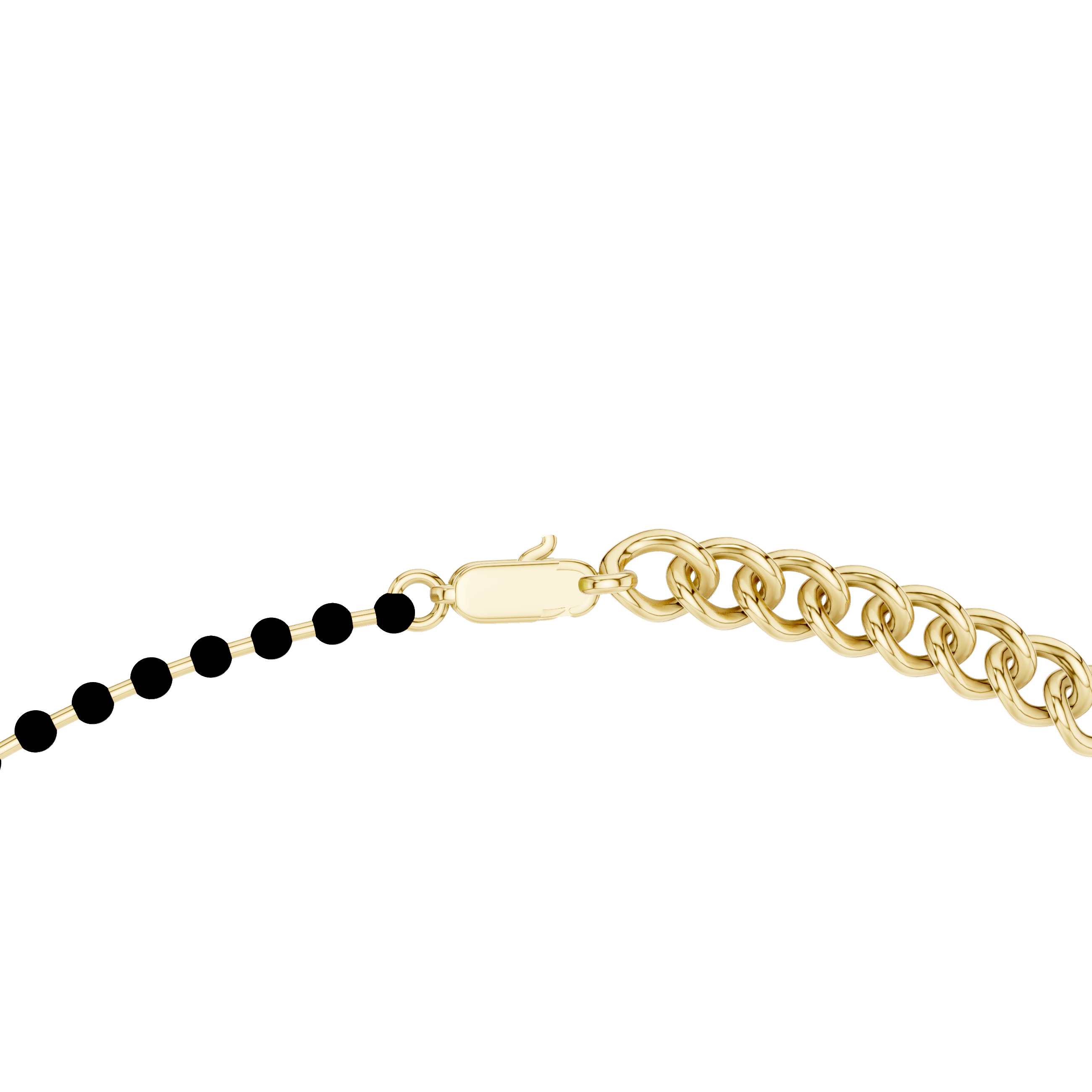 Silver & Lab-Grown Diamond Mangalsutra Necklace with Dainty Charms