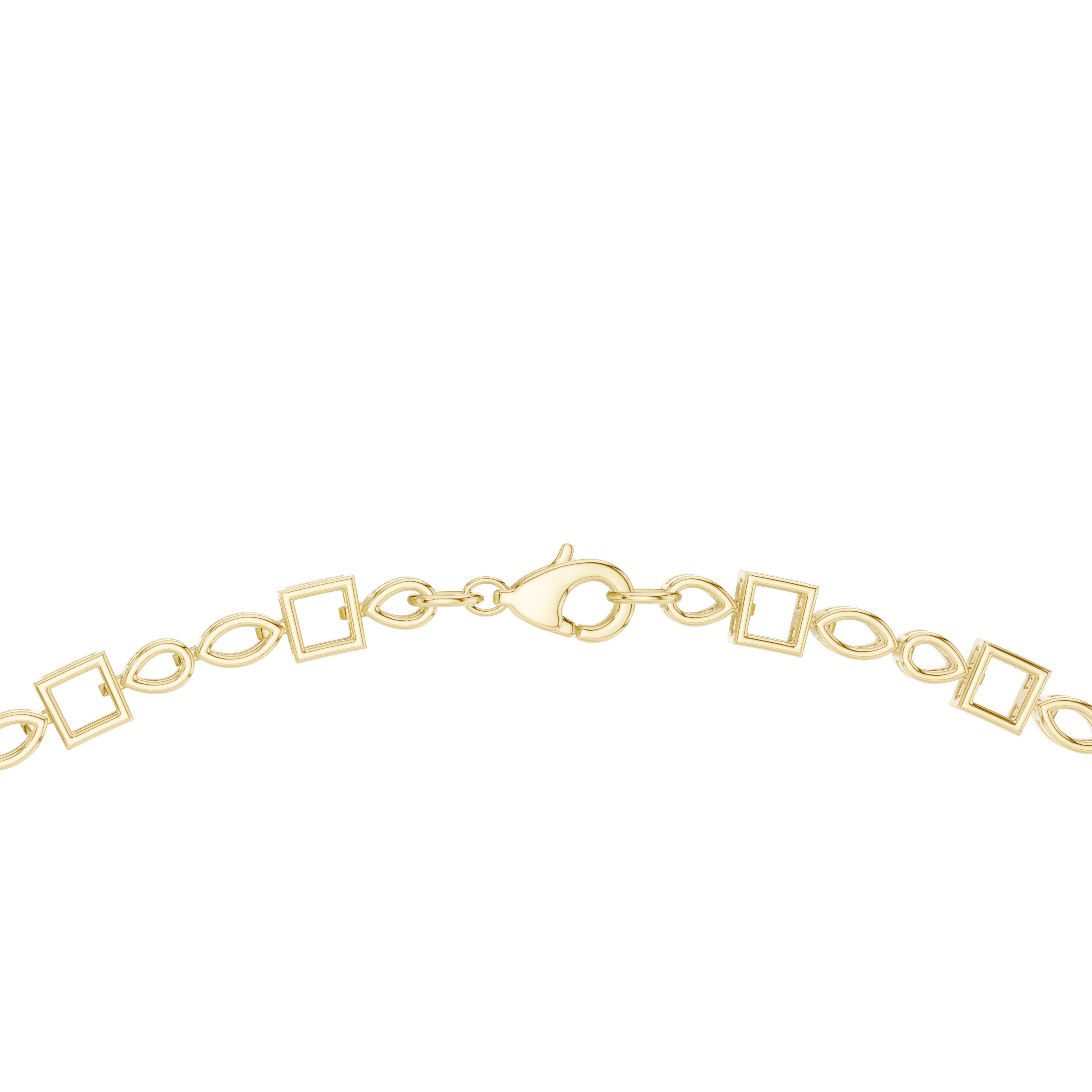 Lab-Grown Diamond Geometric Cluster Necklace in Sterling Silver