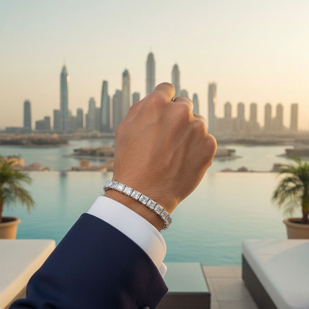 Men'S princess diamonds Braclet