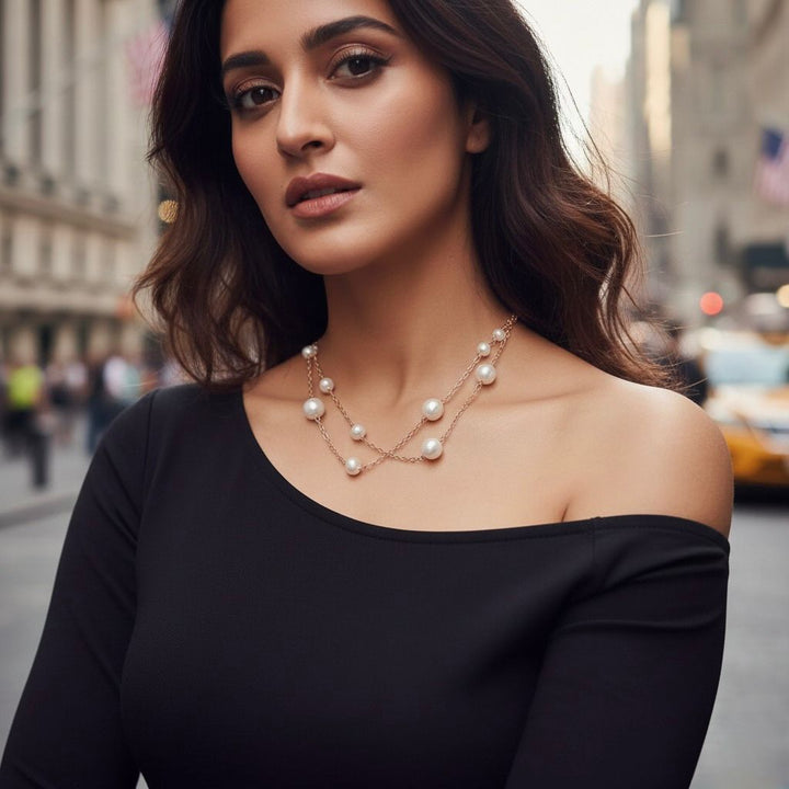 Moti Gold Nacklace & Bracelet