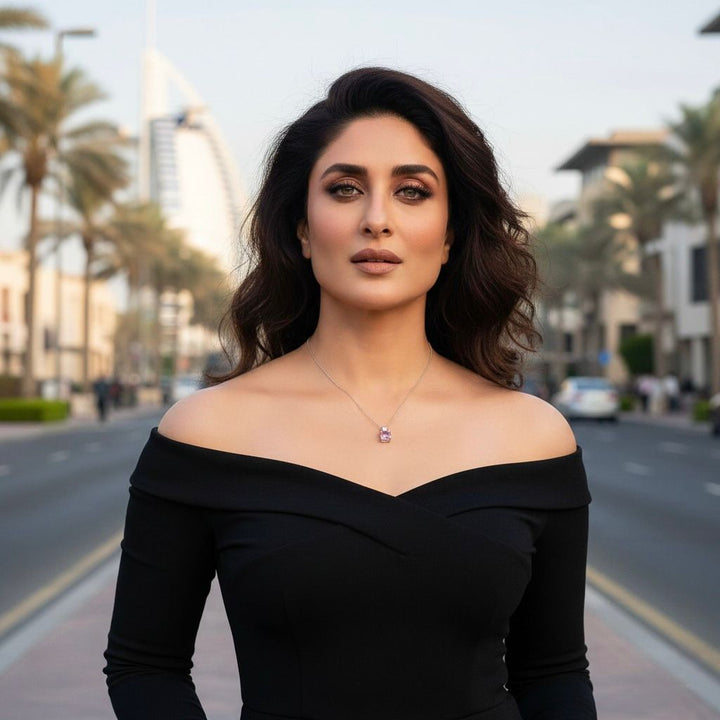 Attract Square Pendant Necklace Cz White 1 One Size